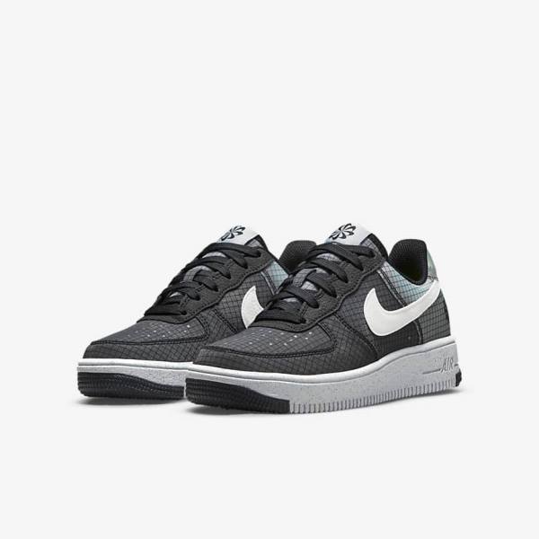 Kids' Nike Air Force 1 Crater Older Sneakers Black / White | NK420ONR