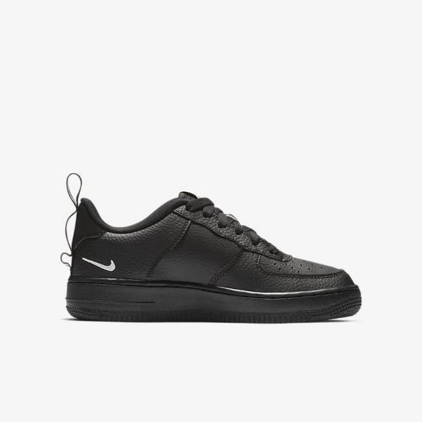 Kids' Nike Air Force 1 LV8 Utility Older Sneakers Black / Yellow / White | NK678YDQ