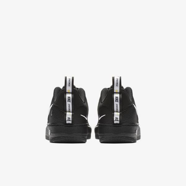 Kids' Nike Air Force 1 LV8 Utility Older Sneakers Black / Yellow / White | NK678YDQ