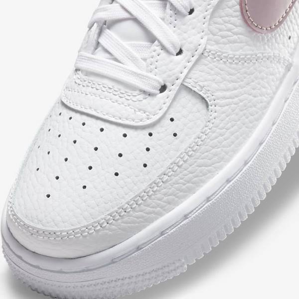 Kids' Nike Air Force 1 Older Sneakers White / Pink | NK735BLJ