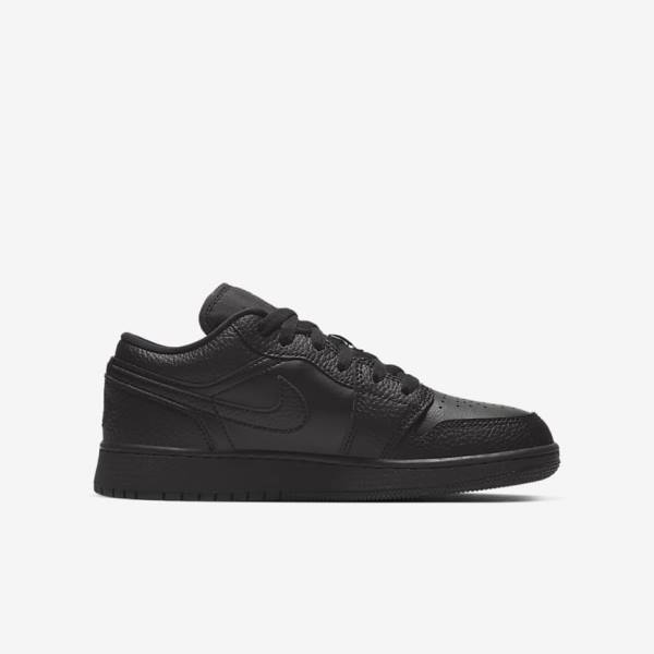 Kids' Nike Air Jordan 1 Low Older Sneakers Black | NK015ZMY