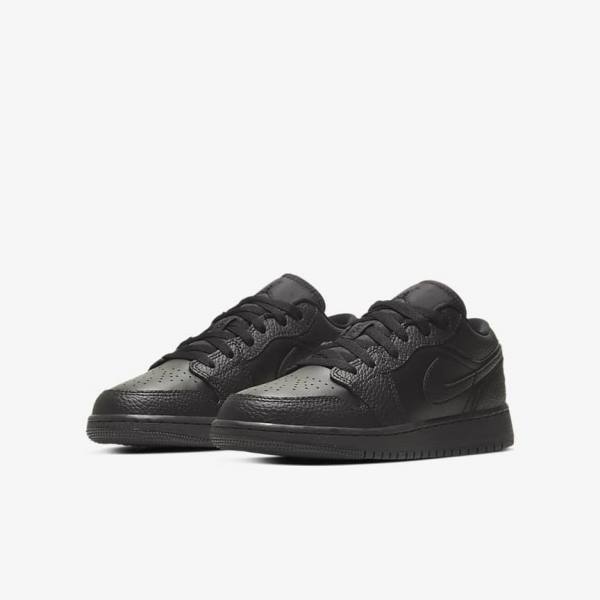 Kids' Nike Air Jordan 1 Low Older Sneakers Black | NK015ZMY