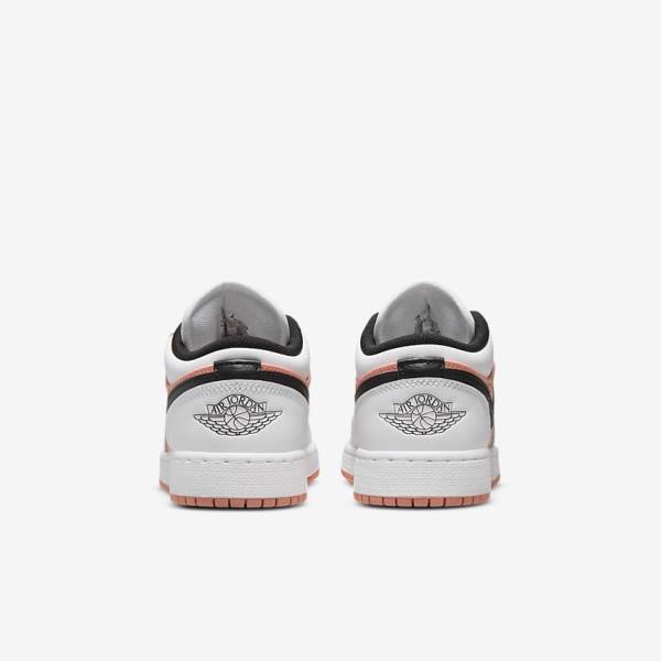 Kids' Nike Air Jordan 1 Low Older Sneakers White / Black | NK195LHK