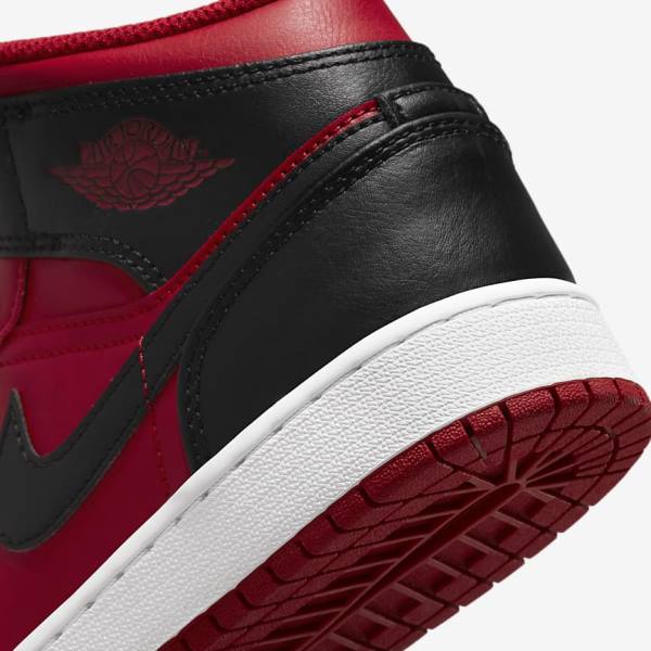 Kids' Nike Air Jordan 1 Mid Older Sneakers Red / White / Black | NK176PZN