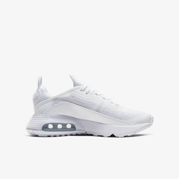 Kids' Nike Air Max 2090 Older Sneakers White / Grey / White | NK945GTH