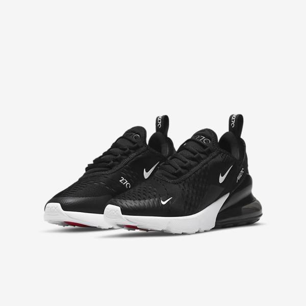 Kids' Nike Air Max 270 Older Sneakers Black / Dark Grey / White | NK947NKR