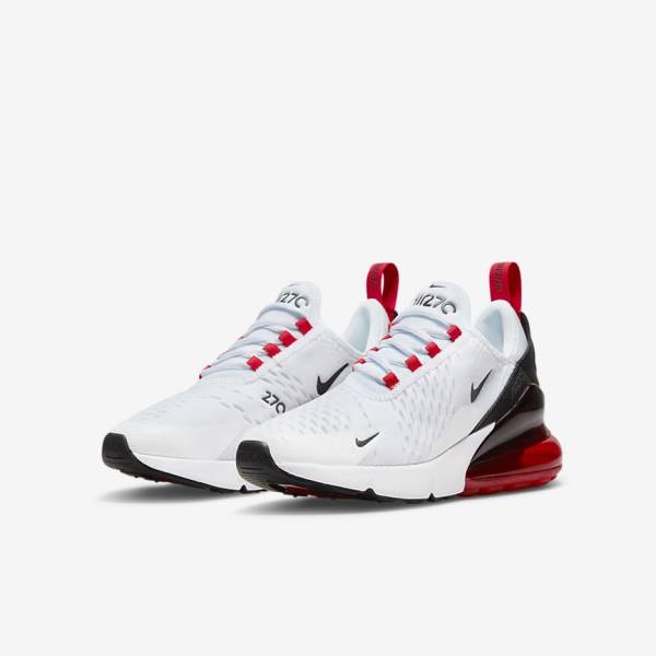 Kids' Nike Air Max 270 Older Sneakers White / Black / Red / Grey | NK394CZU