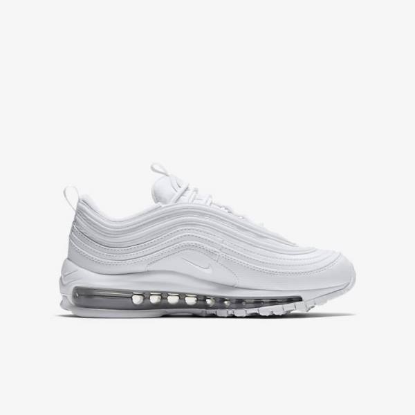 Kids' Nike Air Max 97 Older Sneakers White / Metal Silver / White | NK024VMC