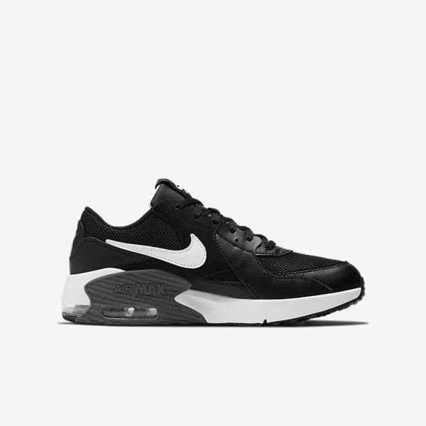 Kids' Nike Air Max Excee Older Sneakers Black / Dark Grey / White | NK723MSF