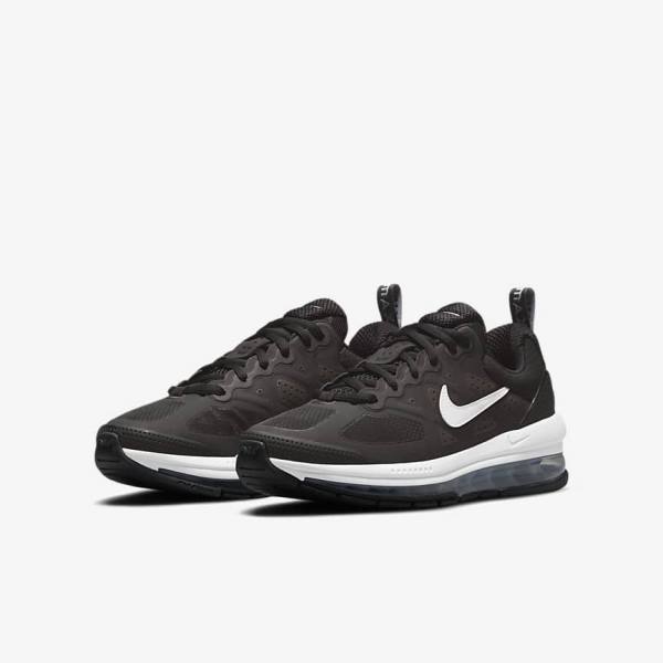 Kids' Nike Air Max Genome Older Sneakers Black / Dark Grey / White | NK942EZX