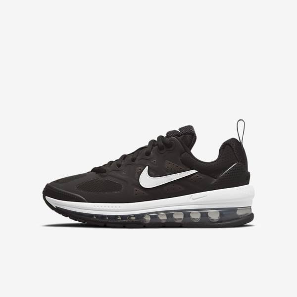 Kids\' Nike Air Max Genome Older Sneakers Black / Dark Grey / White | NK942EZX