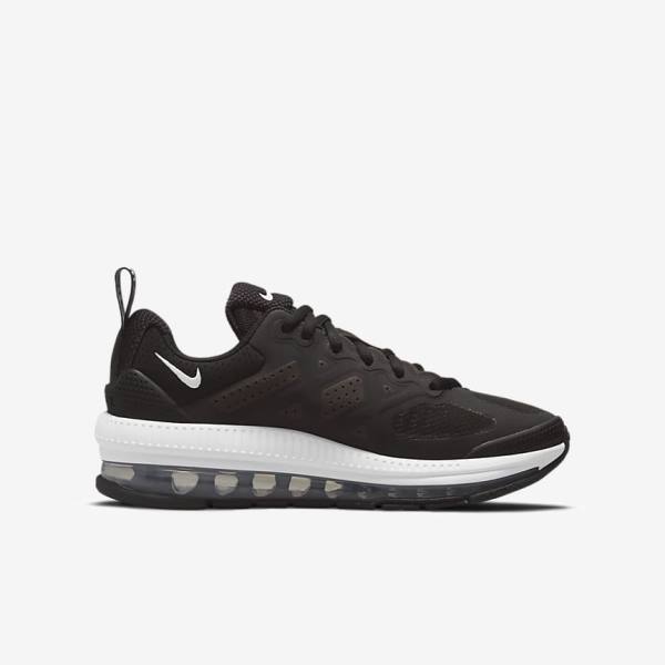 Kids' Nike Air Max Genome Older Walking Shoes Black / Dark Grey / White | NK731BWC