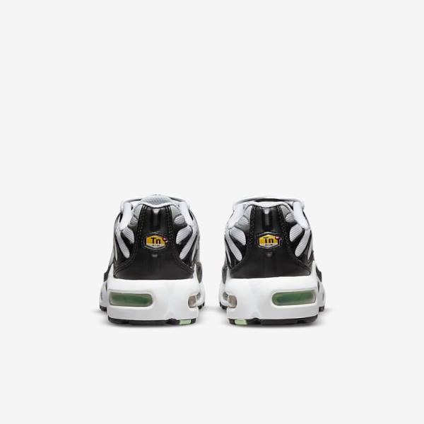 Kids' Nike Air Max Plus Older Sneakers White / Black / Silver / Mint | NK387VOG