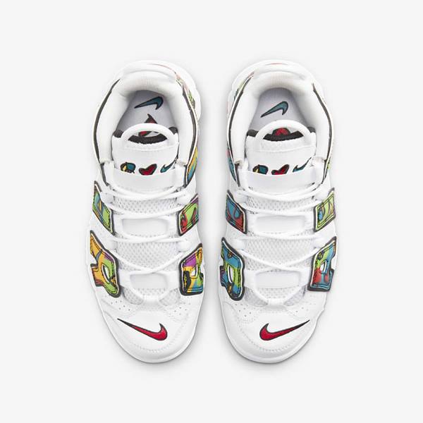 Kids' Nike Air More Uptempo Older Sneakers White | NK285TOZ