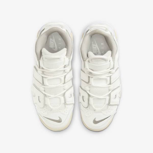 Kids' Nike Air More Uptempo Older Sneakers White / Brown / Light | NK310RVJ