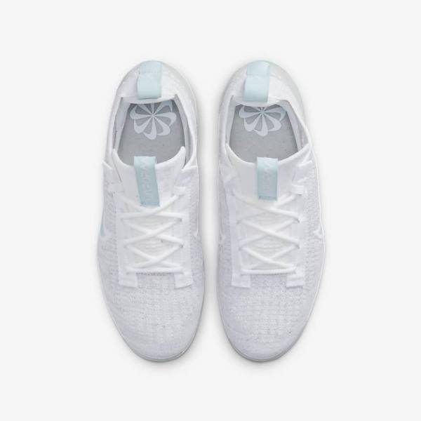 Kids' Nike Air VaporMax 2021 FK Older Sneakers White | NK379MTA