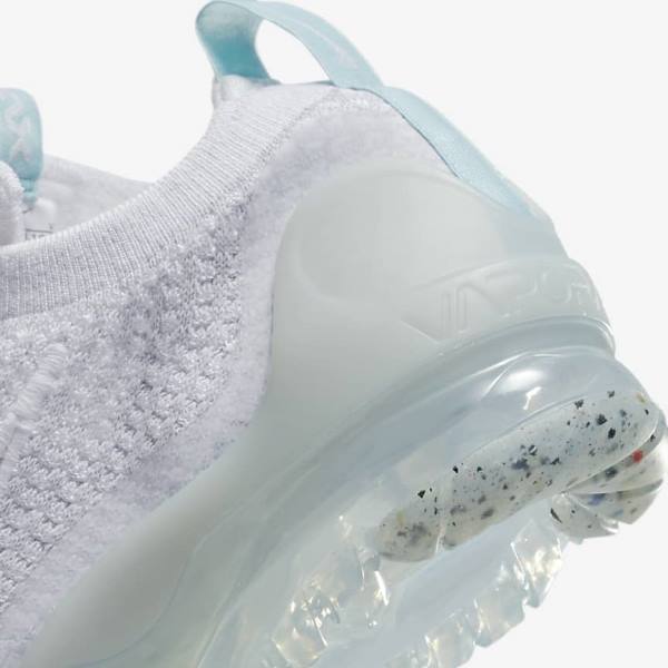 Kids' Nike Air VaporMax 2021 FK Older Sneakers White | NK379MTA