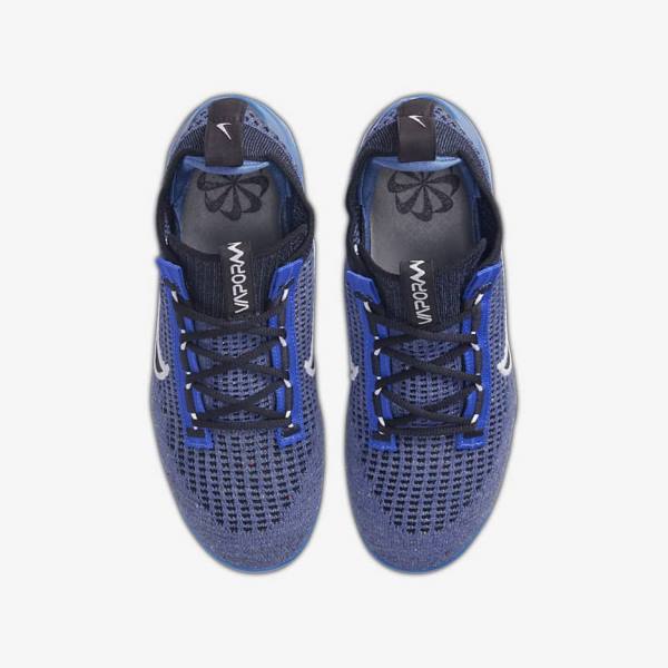 Kids' Nike Air VaporMax 2021 FK Older Sneakers Royal / White / Dark Grey / Black | NK508KDL