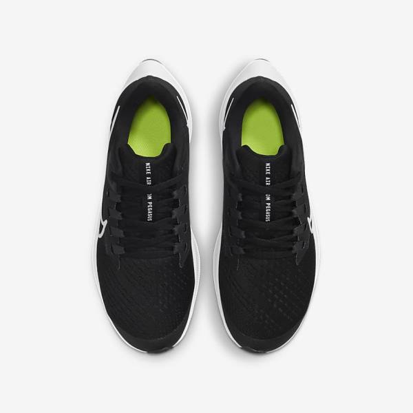 Kids' Nike Air Zoom Pegasus 38 Older Road Running Shoes Black / Dark Grey / White | NK690XGO