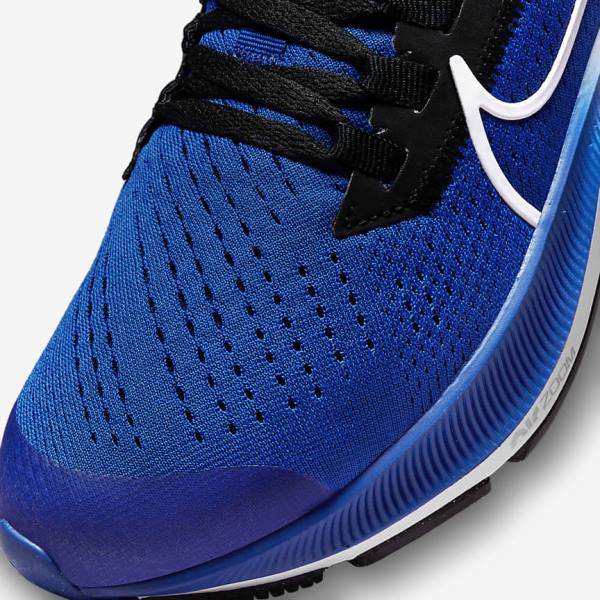 Kids' Nike Air Zoom Pegasus 38 Older Road Running Shoes Royal / Black / White | NK728UKS