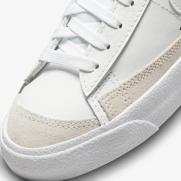 Kids' Nike Blazer Mid 77 Older Basketball Shoes White / Light Brown / White | NK458ONG