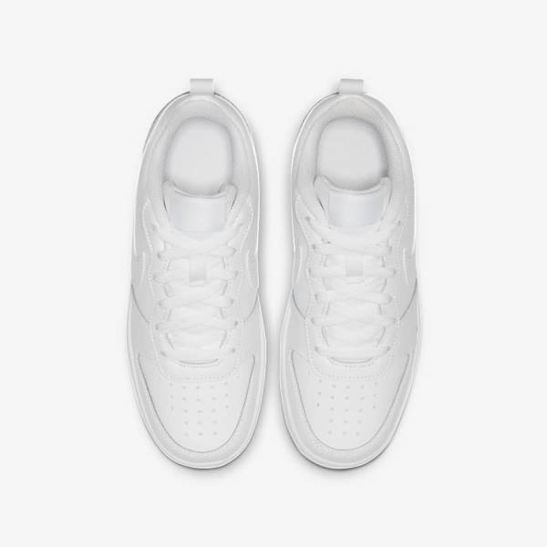 Kids' Nike Court Borough Low 2 Older Sneakers White | NK758JGO