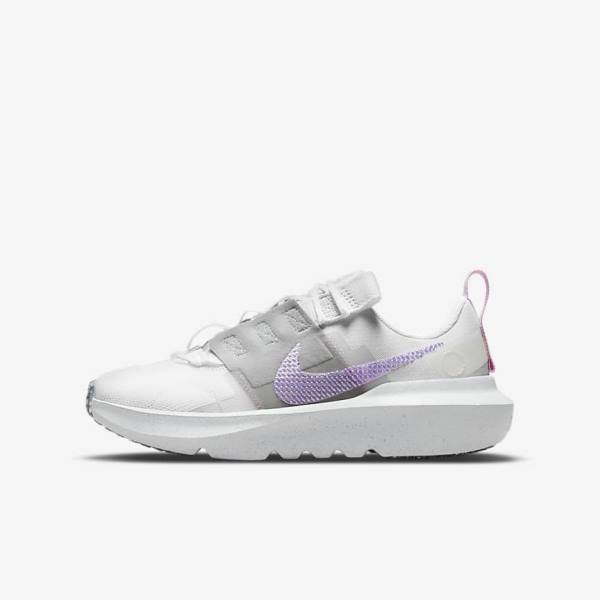 Kids\' Nike Crater Impact Older Sneakers White / Grey / Pink / Purple | NK487ANW