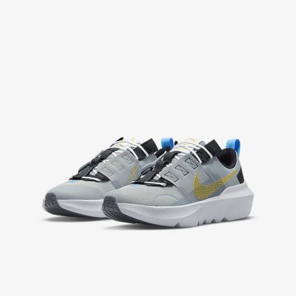 Kids' Nike Crater Impact Older Sneakers Light Grey / Blue / White | NK857DMG