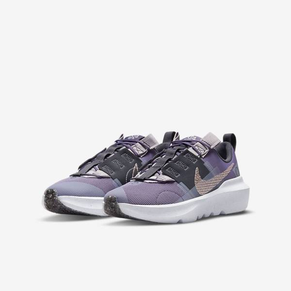 Kids' Nike Crater Impact Older Sneakers Purple / Grey / Metal Red Brown | NK912GJN