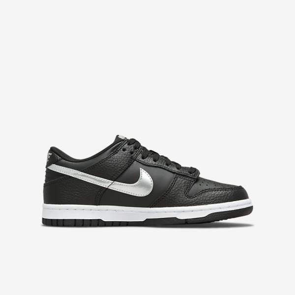 Kids' Nike Dunk Low Older Sneakers Black / Grey / White | NK529CGT