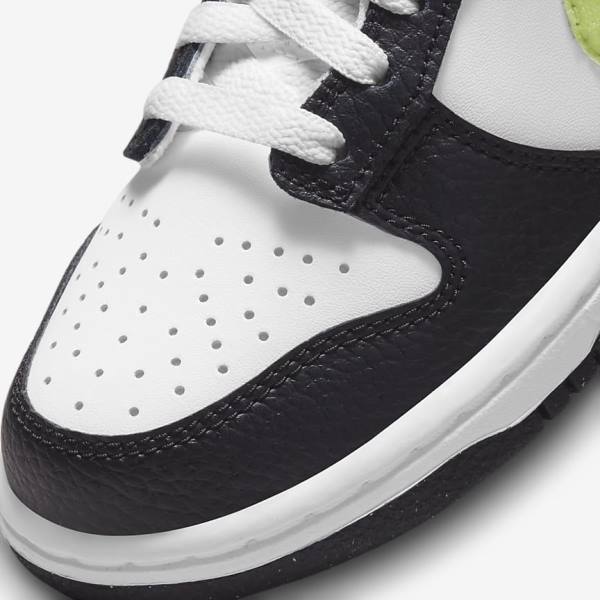 Kids' Nike Dunk Low Older Sneakers White / Black / Blue / Light Lemon | NK179CWM