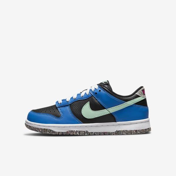 Kids\' Nike Dunk Low SE Older Sneakers Black / Light Blue / Pink / Mint | NK867UHG