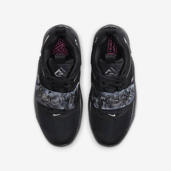 Kids' Nike Freak 3 Older Basketball Shoes Black / Grey / Pink / Metal Silver | NK349AFS