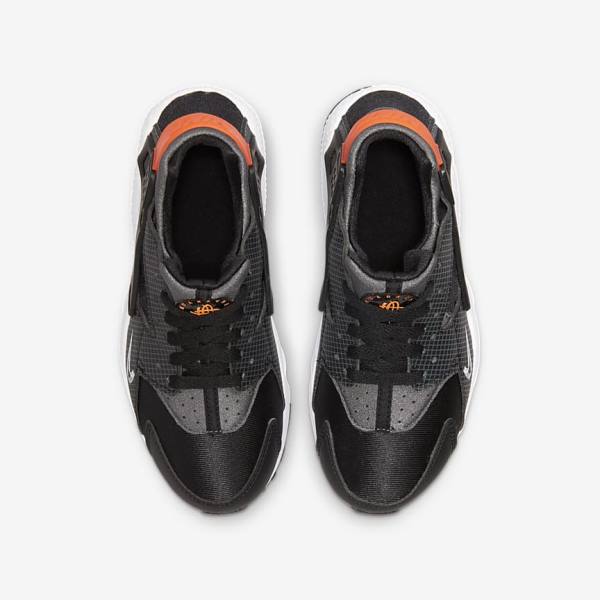 Kids' Nike Huarache Run Older Sneakers Black / Orange / Grey / White | NK307GHL