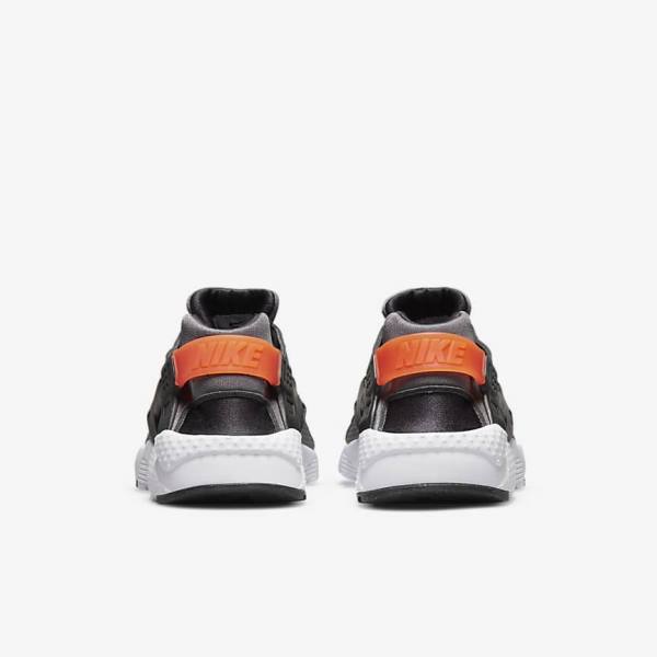 Kids' Nike Huarache Run Older Sneakers Black / Orange / Grey / White | NK307GHL