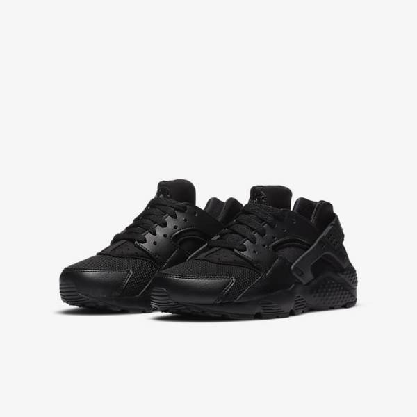 Kids' Nike Huarache Run Older Sneakers Black | NK684ORS