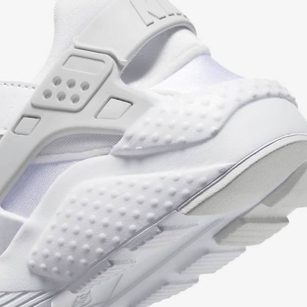 Kids' Nike Huarache Run Older Sneakers White / Platinum / White | NK183BTX