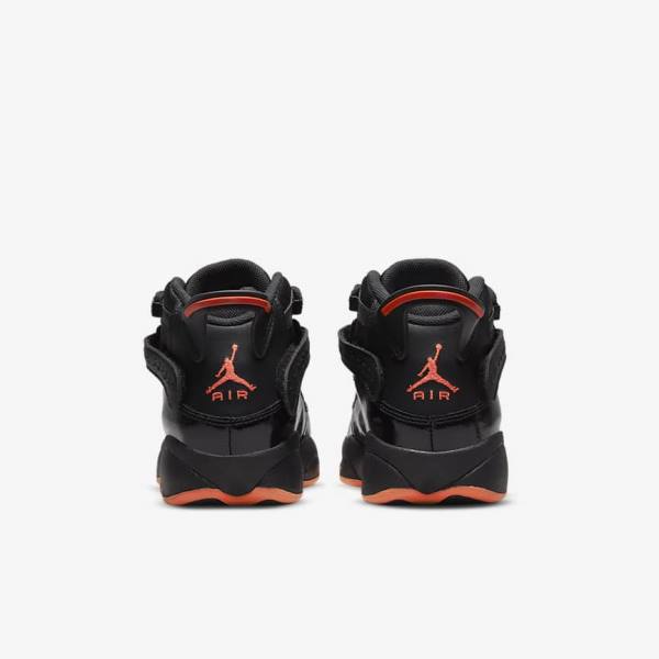 Kids' Nike Jordan 6 Rings Older Sneakers Black | NK092LTJ