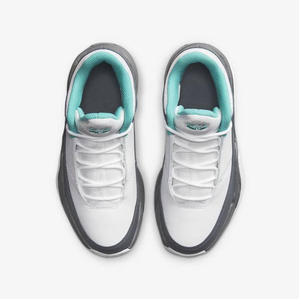 Kids' Nike Jordan Max Aura 3 Older Sneakers White / Grey / Turquoise | NK160IHT