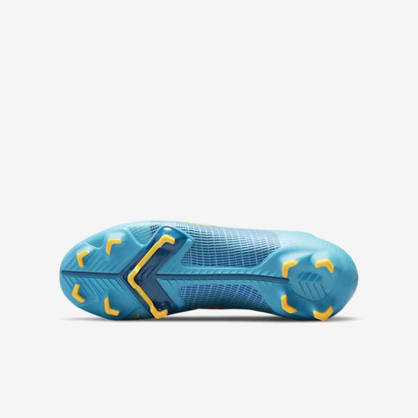 Kids' Nike Jr. Mercurial Superfly 8 Pro FG Younger and Older Firm-Grounds Football Shoes Blue / Orange | NK502HKL