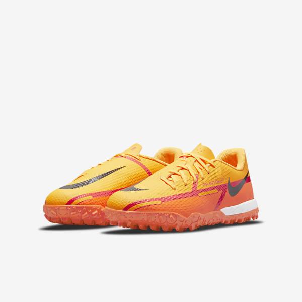 Kids' Nike Jr. Phantom GT2 Academy TF Older Turf Football Shoes Orange / Light Red / Black | NK017IFH