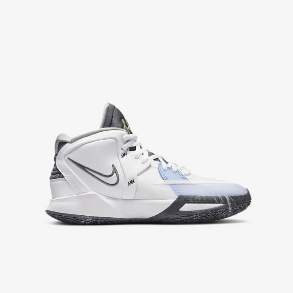 Kids' Nike Kyrie Infinity Older Basketball Shoes White / Light Blue / Grey | NK781GYW