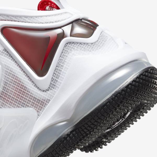 Kids' Nike LeBron 19 Older Basketball Shoes White / Black / Red | NK315BRW