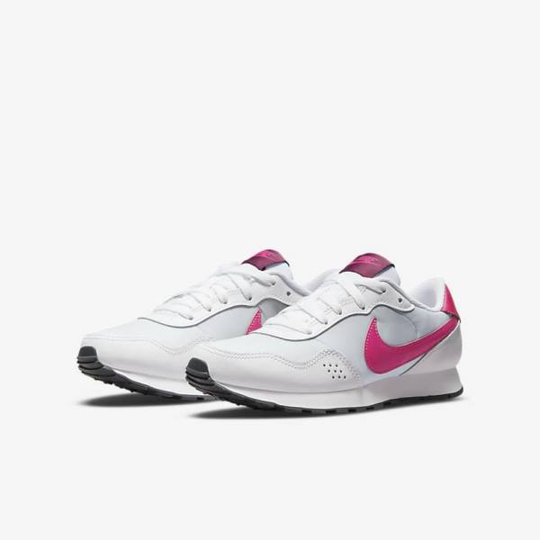 Kids' Nike MD Valiant Older Sneakers Platinum / Dark Grey / Pink | NK146LIR