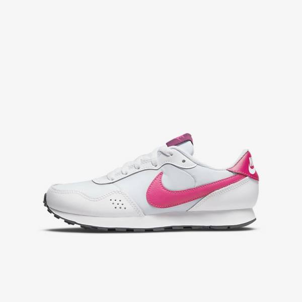 Kids\' Nike MD Valiant Older Sneakers Platinum / Dark Grey / Pink | NK146LIR