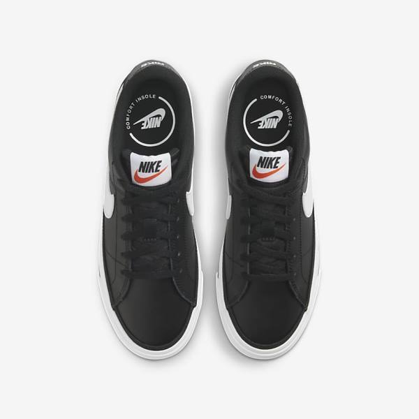 Kids' Nike NikeCourt Legacy Older Sneakers Black / Light Brown / White | NK960TUP