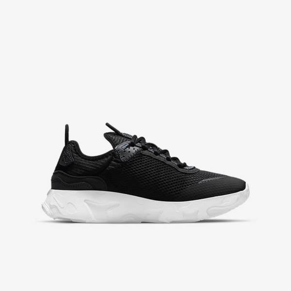 Kids' Nike React Live Older Sneakers Black / Dark Grey / White | NK718RZG