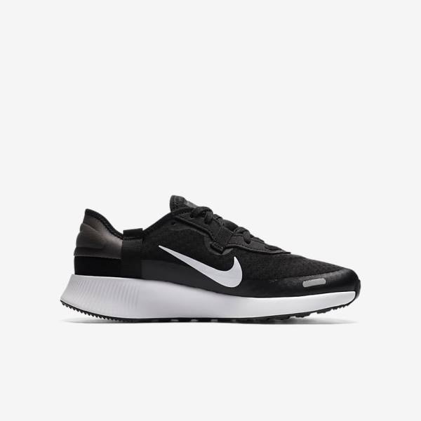 Kids' Nike Reposto Older Walking Shoes Black / Dark Grey / White | NK957SYI