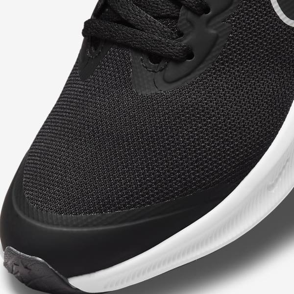 Kids' Nike Star Runner 3 Older Road Running Shoes Black / Dark Grey | NK179LAW