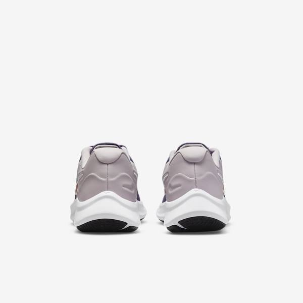 Kids' Nike Star Runner 3 Older Road Running Shoes Purple / Grey / Metal Red Brown | NK682DKU